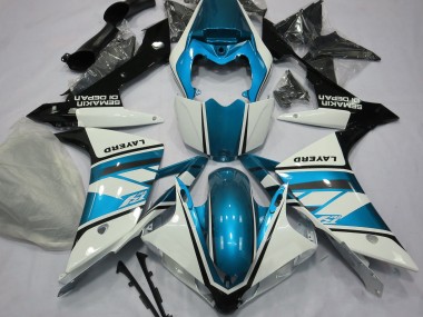 Glänzend Weiß & Hellblau 07-08 Yamaha R1 Verkleidung