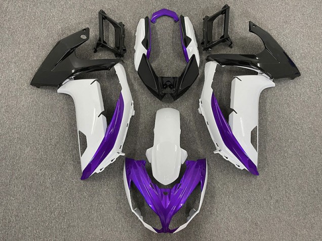 Glänzend Weiß & Lila 12-16 Kawasaki Ninja 650R Verkleidung Glänzend Weiß & Lila 12-16 Kawasaki Ninja 650R Verkleidung