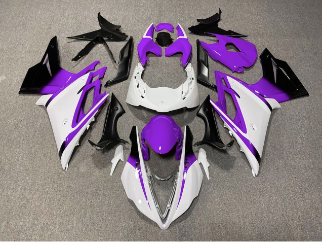 Glänzend Weiß & Lila 13-16 Triumph Daytona 675 Verkleidung Glänzend Weiß & Lila 13-16 Triumph Daytona 675 Verkleidung