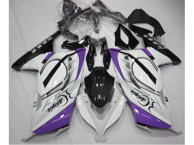 Glänzend Weiß & Lila 13-18 Kawasaki Ninja 300 Verkleidung Glänzend Weiß & Lila 13-18 Kawasaki Ninja 300 Verkleidung