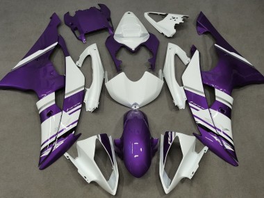 Glänzend Weiß & Lila OEM-Stil 08-16 Yamaha R6 Verkleidung