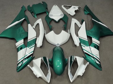 Glänzend Weiß & Meeresschaumgrün OEM-Stil 08-16 Yamaha R6 Verkleidung