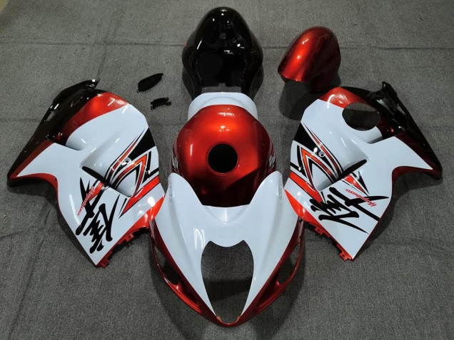 Glänzend Weiß & Orange 97-07 Suzuki GSXR 1300 Verkleidung Glänzend Weiß & Orange 97-07 Suzuki GSXR 1300 Verkleidung