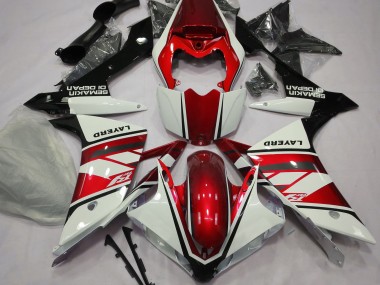 Glänzend Weiß & Rot 07-08 Yamaha R1 Verkleidung