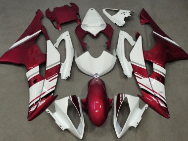 Glänzend Weiß & Rot OEM-Stil 08-16 Yamaha R6 Verkleidung