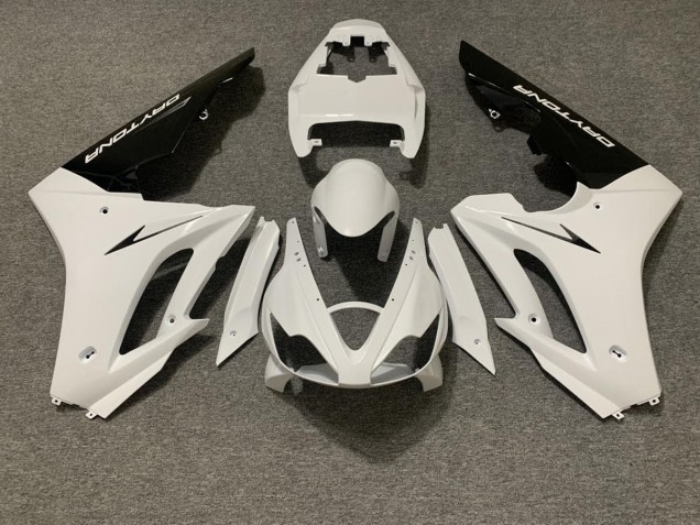 Glänzend Weiß & Schwarz 06-08 Triumph Daytona 675 Verkleidung Glänzend Weiß & Schwarz 06-08 Triumph Daytona 675 Verkleidung