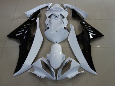 Glänzend Weiß / Schwarz 08-16 Yamaha R6 Verkleidung