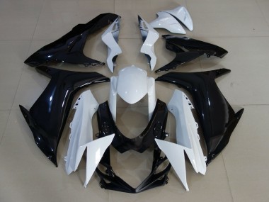 Glänzend Weiß & Schwarz 11-24 Suzuki GSXR 600-750 Verkleidung
