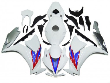 Glänzend Weiß & Silber 12-16 Honda CBR1000RR Verkleidung
