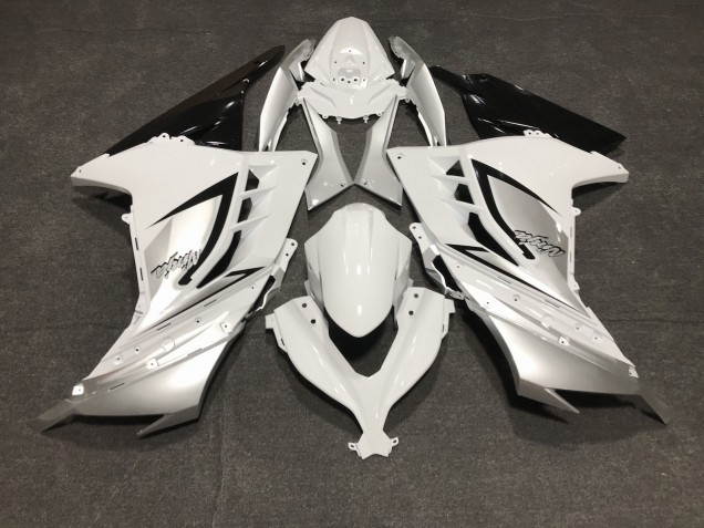 Glänzend Weiß & Silber 13-18 Kawasaki Ninja 300 Verkleidung Glänzend Weiß & Silber 13-18 Kawasaki Ninja 300 Verkleidung