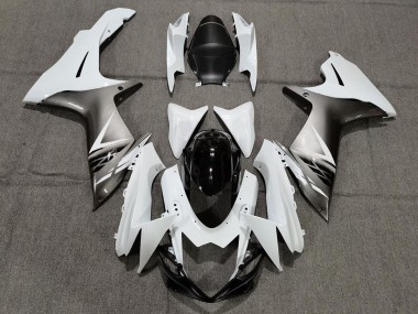 Glänzend Weiß & Silber Stil 11-24 Suzuki GSXR 600-750 Verkleidung