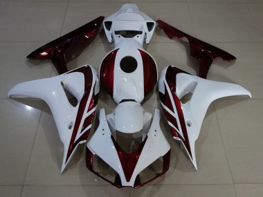 Glänzend Weiß & Tiefrot 06-07 Honda CBR1000RR Verkleidung