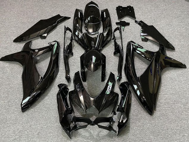 Glänzende Schwarze & Weiße Logos 08-10 Suzuki GSXR 600-750 Verkleidung Glänzende Schwarze & Weiße Logos 08-10 Suzuki GSXR 600-750 Verkleidung
