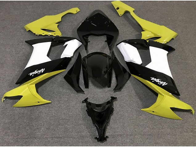 Glänzendes Gelb Schwarz & Weiß 08-10 Kawasaki ZX10R Verkleidung Glänzendes Gelb Schwarz & Weiß 08-10 Kawasaki ZX10R Verkleidung