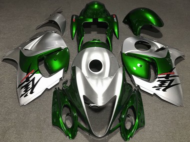 Glänzendes Grün & Silber 08-20 Suzuki GSXR 1300 Verkleidung
