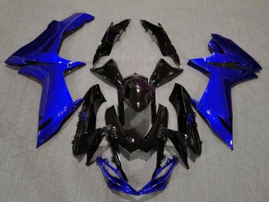 Glänzendes Schwarz & Aquablau 11-24 Suzuki GSXR 600-750 Verkleidung