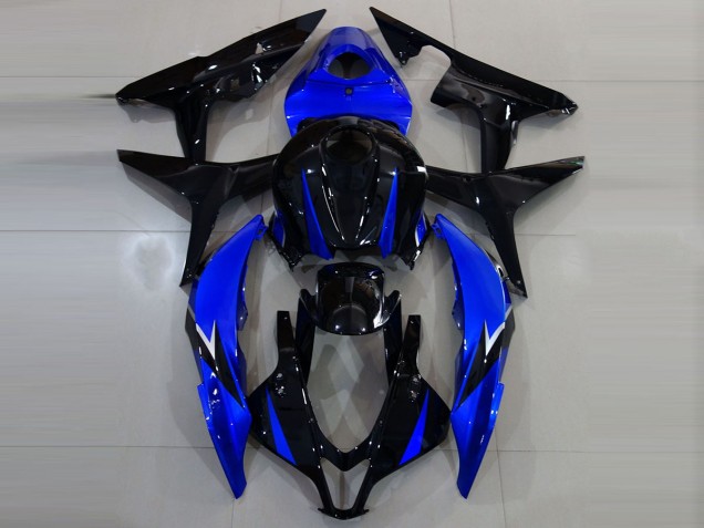 Glänzendes Schwarz & Blau 07-08 Honda CBR600RR Verkleidung Glänzendes Schwarz & Blau 07-08 Honda CBR600RR Verkleidung
