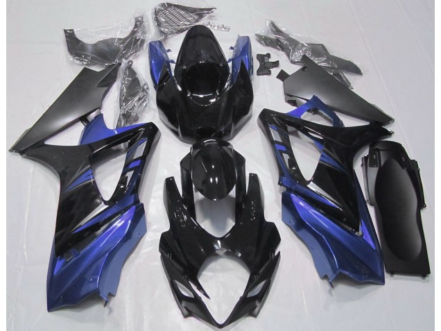 Glänzendes Schwarz & Blau 07-08 Suzuki GSXR 1000 Verkleidung
