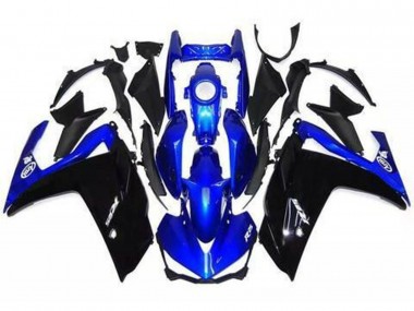 Glänzendes Schwarz & Blau 15-18 Yamaha R3 Verkleidung