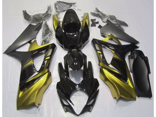Glänzendes Schwarz & Gelb 07-08 Suzuki GSXR 1000 Verkleidung