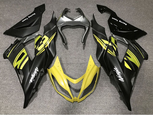 Glänzendes Schwarz & Gelb 13-18 Kawasaki ZX6R Verkleidung Glänzendes Schwarz & Gelb 13-18 Kawasaki ZX6R Verkleidung