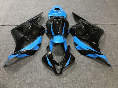 Glänzendes Schwarz & Himmelblau 09-12 Honda CBR600RR Verkleidung