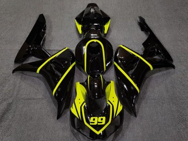 Glänzendes Schwarz & Leuchtendes Gelb 06-07 Honda CBR1000RR Verkleidung