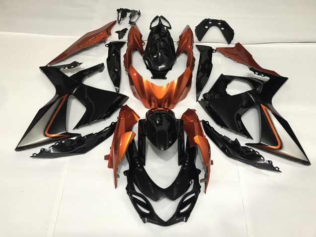 Glänzendes Schwarz & Orange Glänzend 09-16 Suzuki GSXR 1000 Verkleidung Glänzendes Schwarz & Orange Glänzend 09-16 Suzuki GSXR 1000 Verkleidung