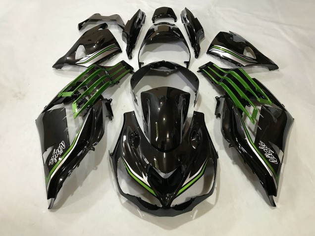 Glänzendes Schwarz & Schleimgrün 12-21 Kawasaki ZX14R Verkleidung Glänzendes Schwarz & Schleimgrün 12-21 Kawasaki ZX14R Verkleidung