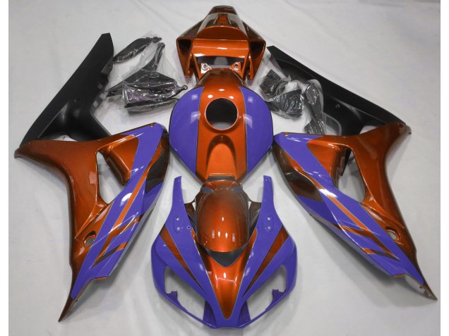 Glanzorange & Tiefes Blau 06-07 Honda CBR1000RR Verkleidung Glanzorange & Tiefes Blau 06-07 Honda CBR1000RR Verkleidung