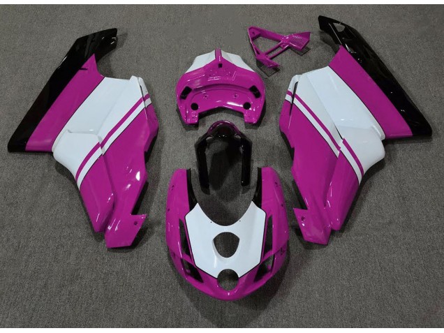 Glanzrosa & Weiß 03-04 Ducati 749 999 Verkleidung Glanzrosa & Weiß 03-04 Ducati 749 999 Verkleidung