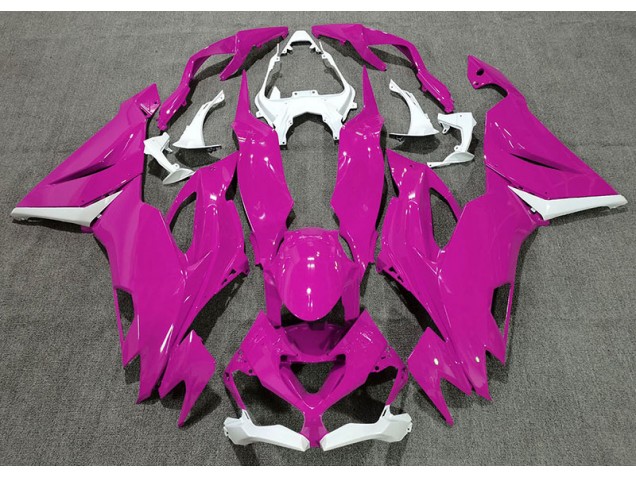 Glanzrosa & Weiß 19-23 Kawasaki ZX6R Verkleidung Glanzrosa & Weiß 19-23 Kawasaki ZX6R Verkleidung