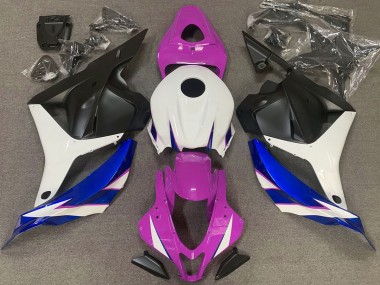 Glanzrosa Weiß & Blau 09-12 Honda CBR600RR Verkleidung