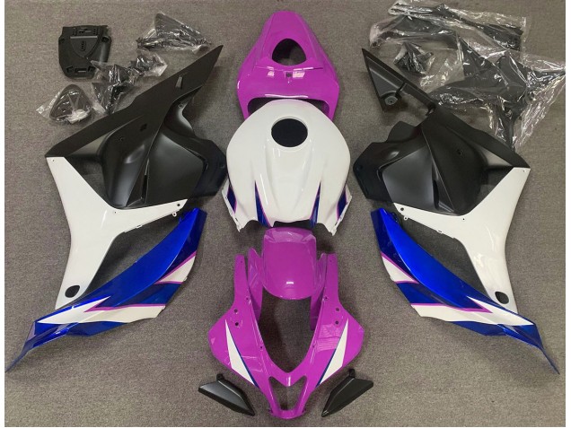 Glanzrosa Weiß & Blau 09-12 Honda CBR600RR Verkleidung Glanzrosa Weiß & Blau 09-12 Honda CBR600RR Verkleidung
