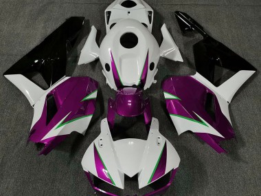 Glanzrosa Weiß & Grün 13-23 Honda CBR600RR Verkleidung