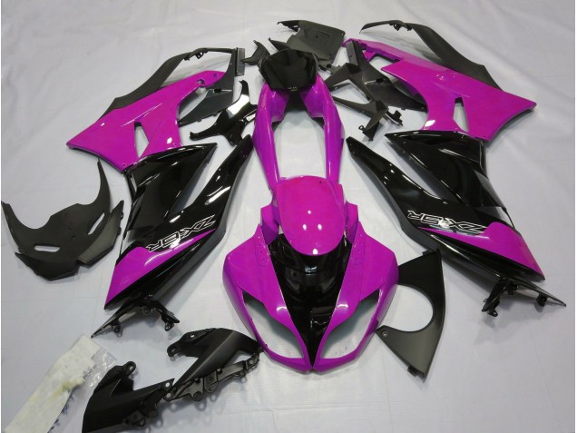 Glanzrosa & Schwarz 09-12 Kawasaki ZX6R Verkleidung Glanzrosa & Schwarz 09-12 Kawasaki ZX6R Verkleidung