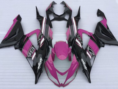 Glanzrosa & Schwarz 13-18 Kawasaki ZX6R Verkleidung