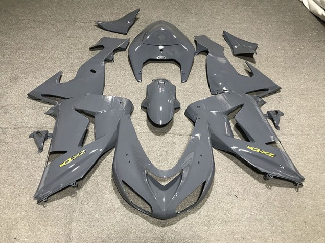 Glattes Grau & Gelb 06-07 Kawasaki ZX10R Verkleidung Glattes Grau & Gelb 06-07 Kawasaki ZX10R Verkleidung