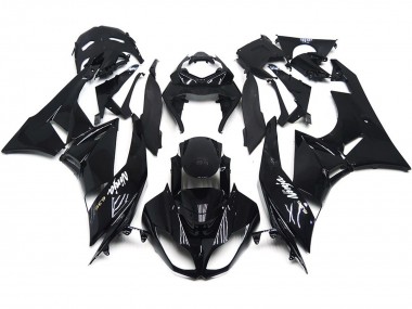 Glattes Schwarz Glänzend 09-12 Kawasaki ZX6R Verkleidung