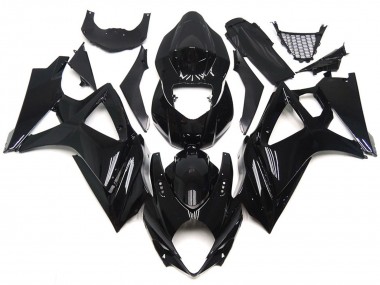 Glattes Schwarz Glänzend Stil 07-08 Suzuki GSXR 1000 Verkleidung