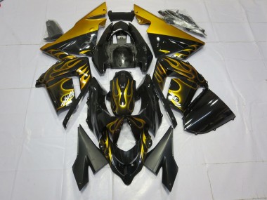 Gold Flamme 04-05 Kawasaki ZX10R Verkleidung