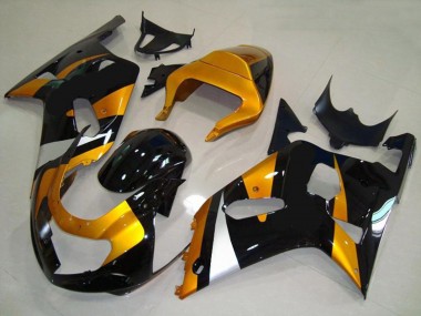 Gold & Schwarz 01-03 Suzuki GSXR 600-750 Verkleidung
