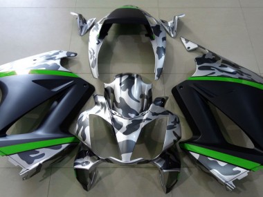 Grau Tarnung & Grün 02-12 Honda VFR800 Verkleidung