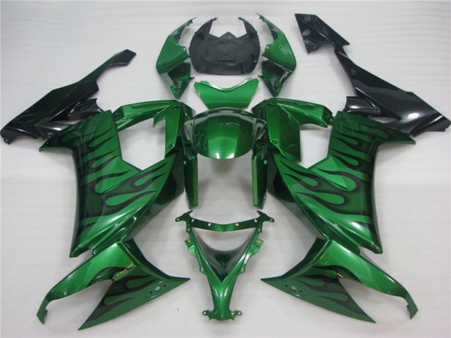 Grün Flamme 08-10 Kawasaki ZX10R Verkleidung Grün Flamme 08-10 Kawasaki ZX10R Verkleidung