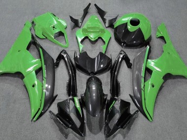 Grün Glänzend & Kohlefaser 08-16 Yamaha R6 Verkleidung