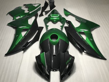 Grün Mit Kohlefaser Stil 08-16 Yamaha R6 Verkleidung