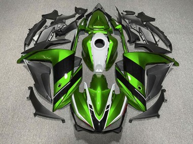 Grün Schwarz & Weiß 15-18 Yamaha R3 Verkleidung