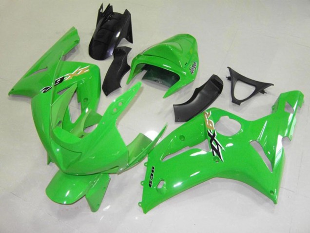 Grün Schwarz Cheq 03-04 Kawasaki ZX6R Verkleidung Grün Schwarz Cheq 03-04 Kawasaki ZX6R Verkleidung