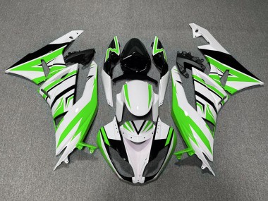 Grün-Weiß & Schwarz Zag 09-12 Kawasaki ZX6R Verkleidung