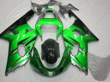 Grün & Silber 01-03 Suzuki GSXR 600-750 Verkleidung